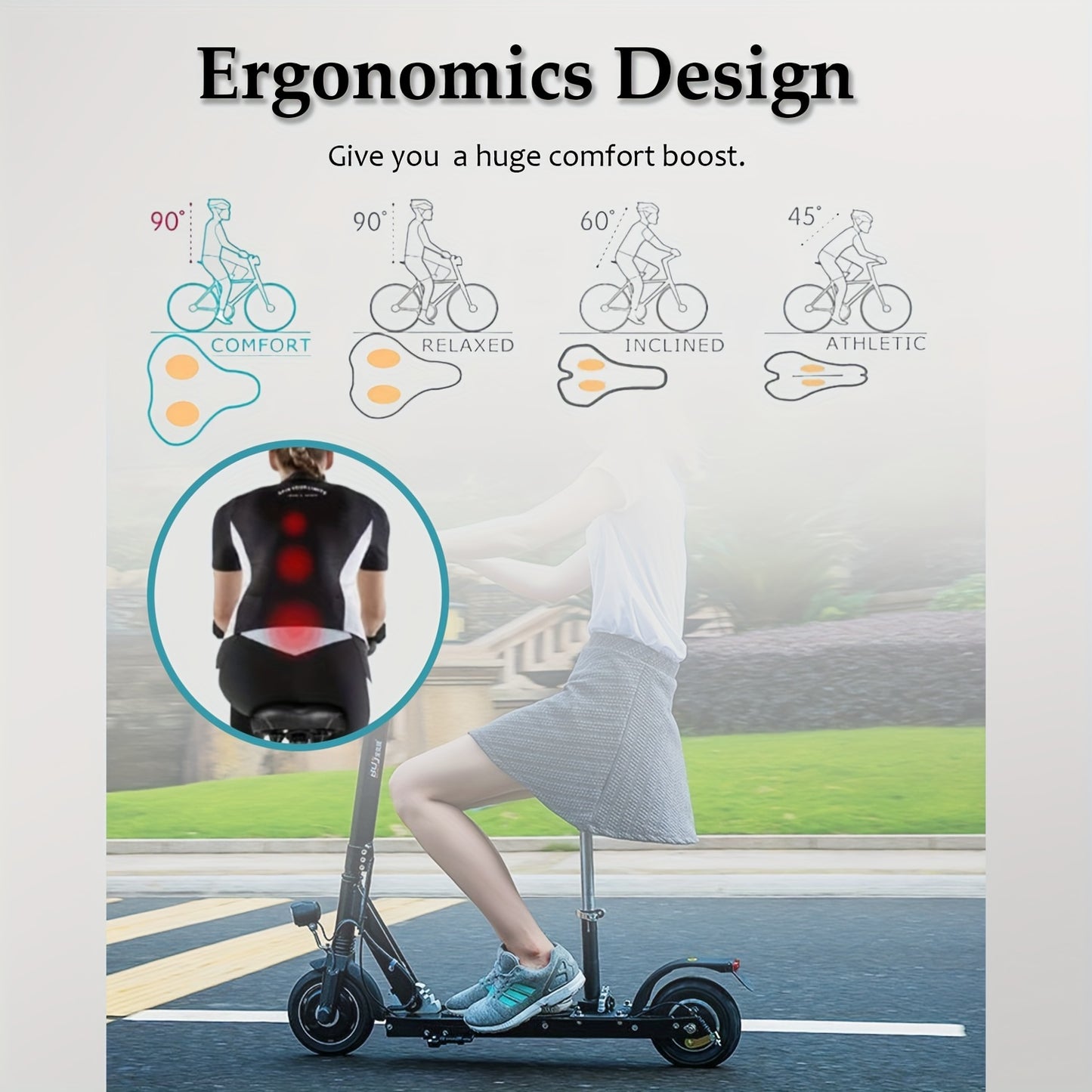 GLDYTIMES Electric Scooter Seat Cushion Cover Adjustable