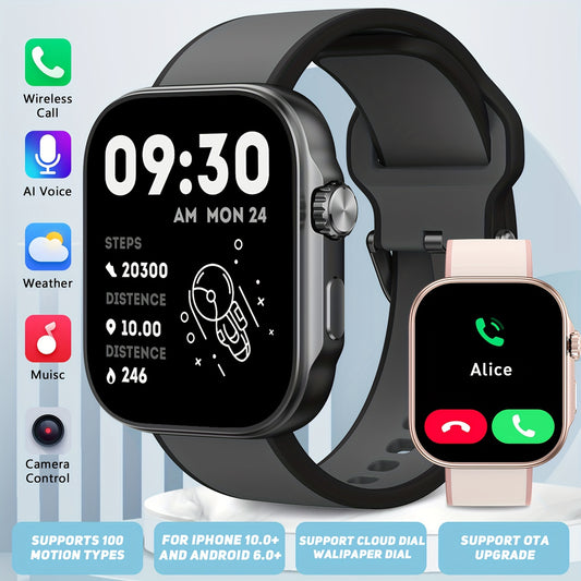 Smart Watch Full Touch HD Display, 100 Sports Modes