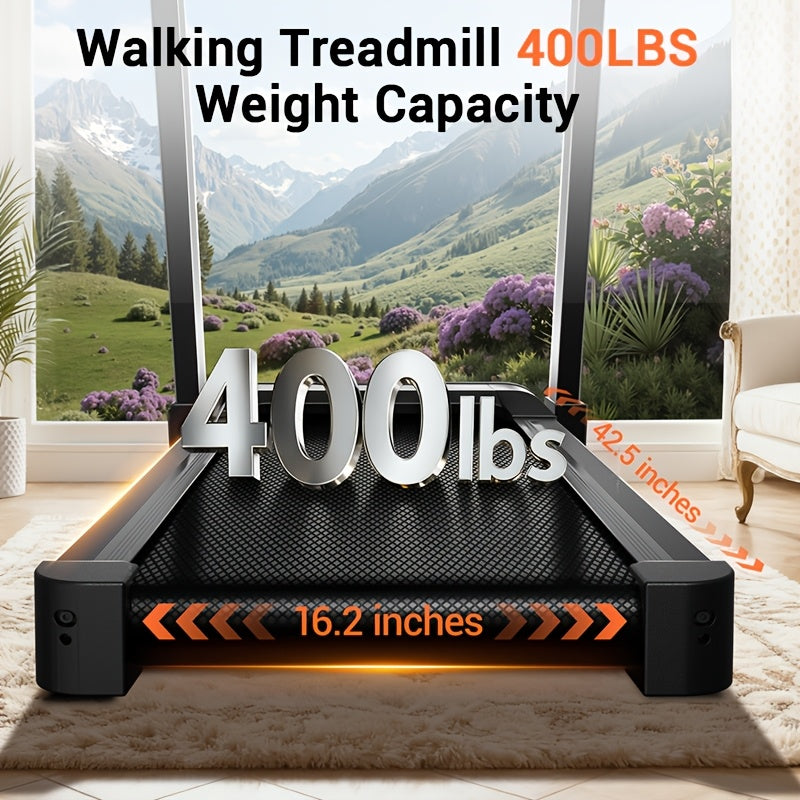 UMAY Treadmill Foldable Auto-Incline, 3-Level Height, Quiet 3.5HP