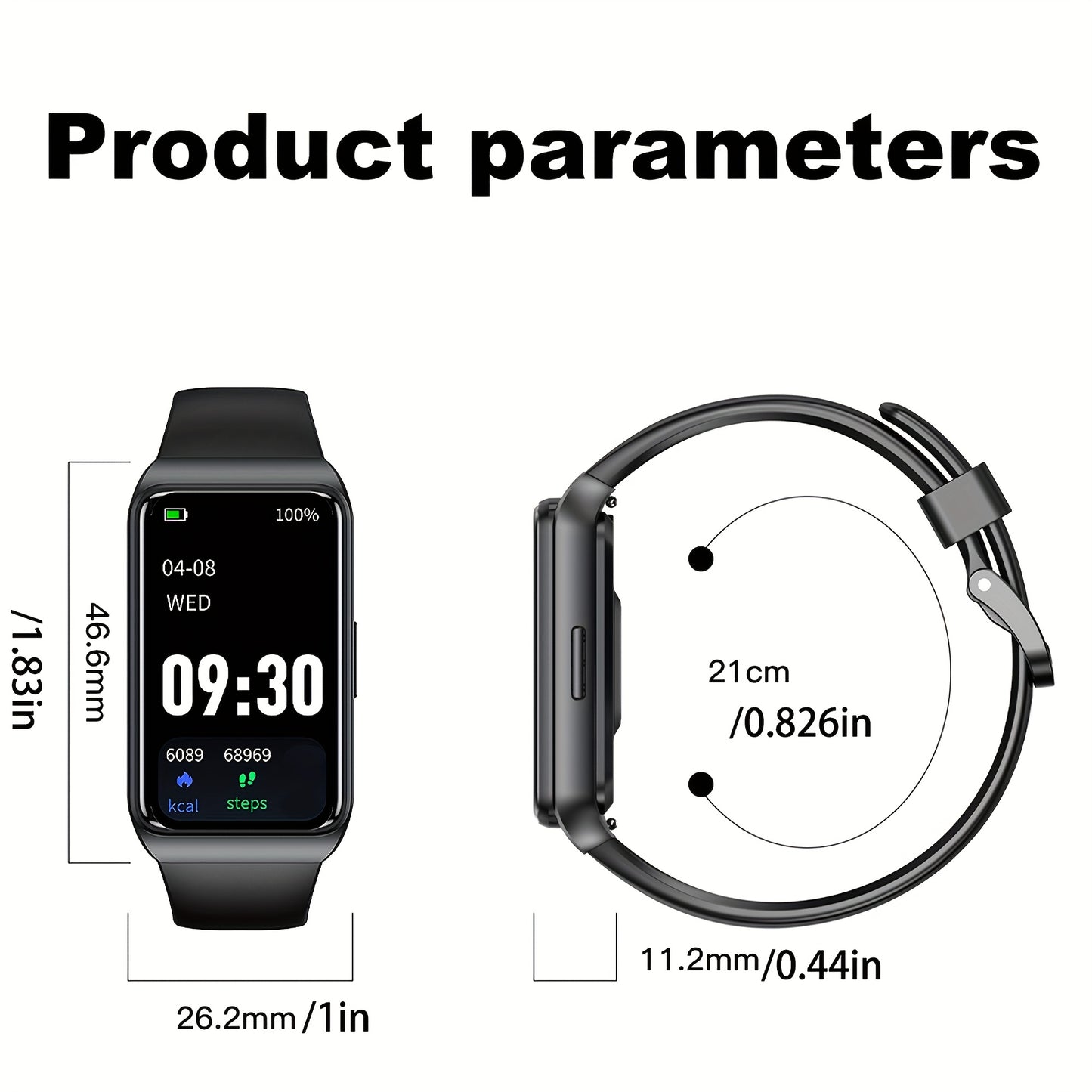 SGDDFIT Smart Watch Multi-Function Fitness Tracker with USB Rechargeable