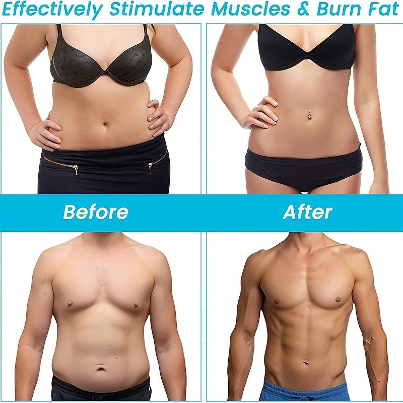3-in-1 EMS Muscle Stimulator | 8 Modes & 20-Level Intensity, Toner Belt Abs Stimulator, Rechargeable Battery, USB Powered by MOOD LIGHT