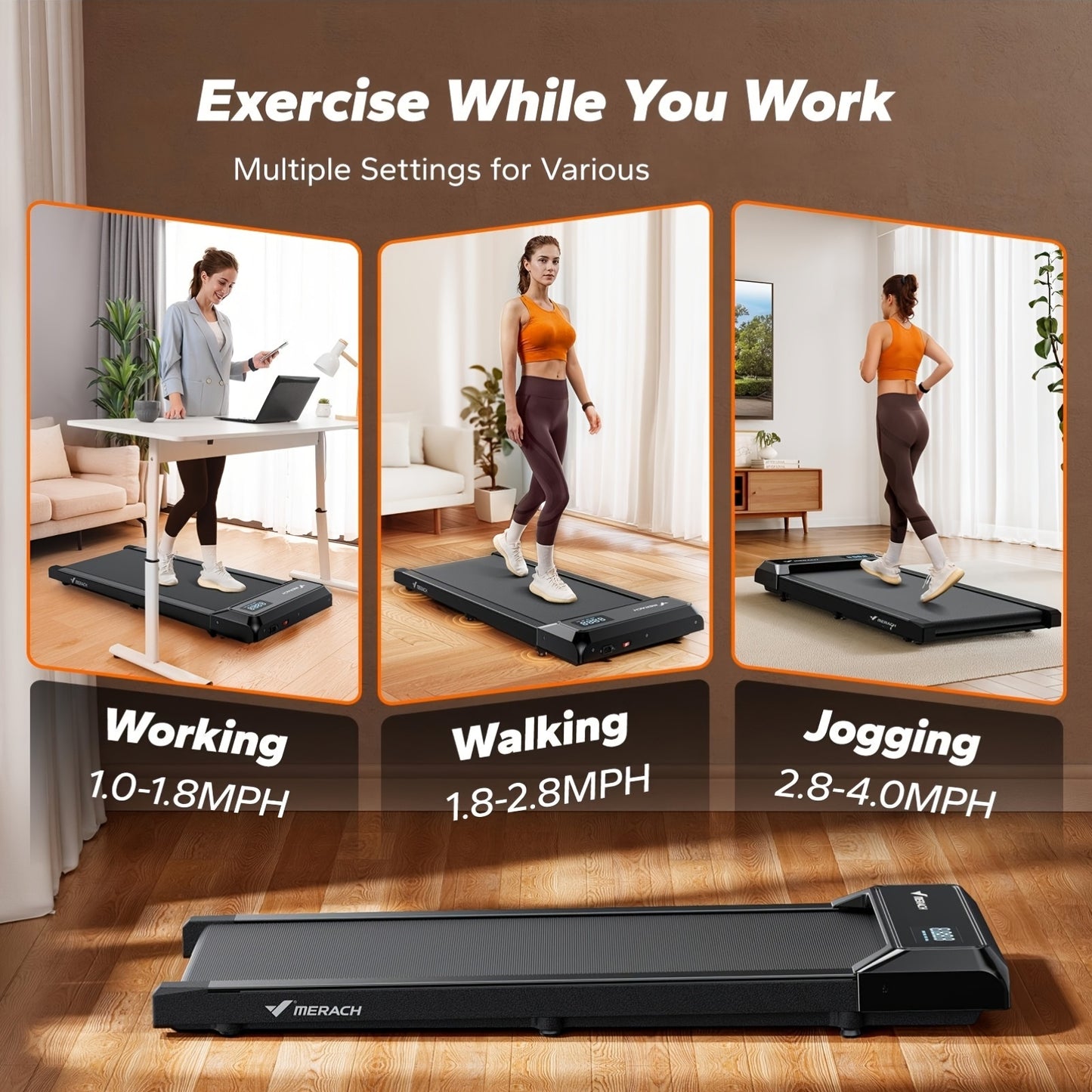 MERACH Walking Pad 2 In 1 Under Desk