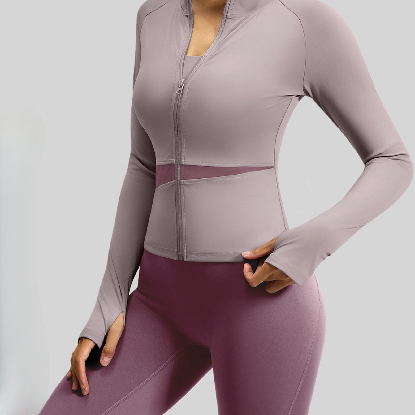 2pcs Color-Blocked Yoga Ensemble | Barely-There High-Stretch Exercise Attire | Women'S Body-Shaping Wear