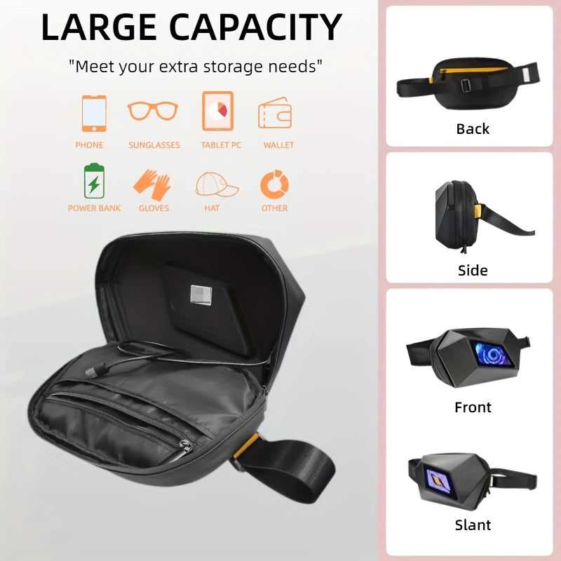 LED Smart Crossbody Bag with Programmable DIY Display