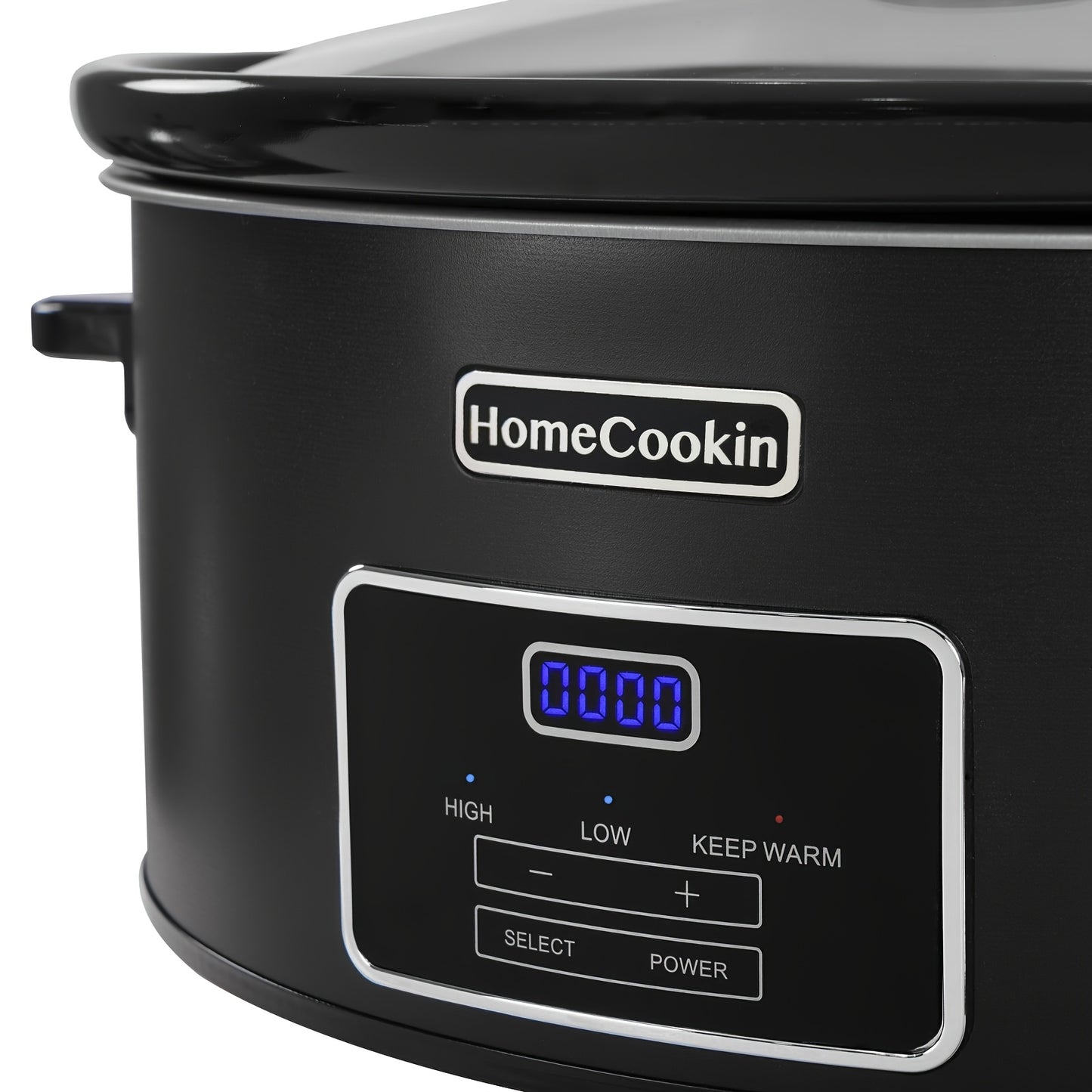 Homecookin Digital Slow Cooker with Non-Stick Ceramic Bowl - Programmable Countdown Timer & Keep Warm Function, Perfect for Family Meals, Soups, Stews, Holiday Cooking, House Party