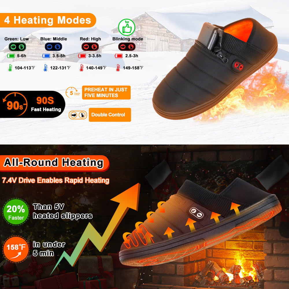 BIAL Slippers Heated Foot Warmer Unisex Rechargeable