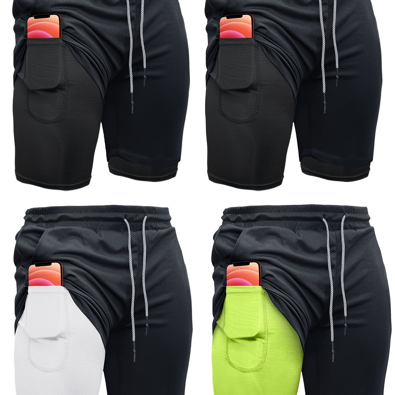OEBLD Running Shorts Mens 2-in-1 For Summer Training