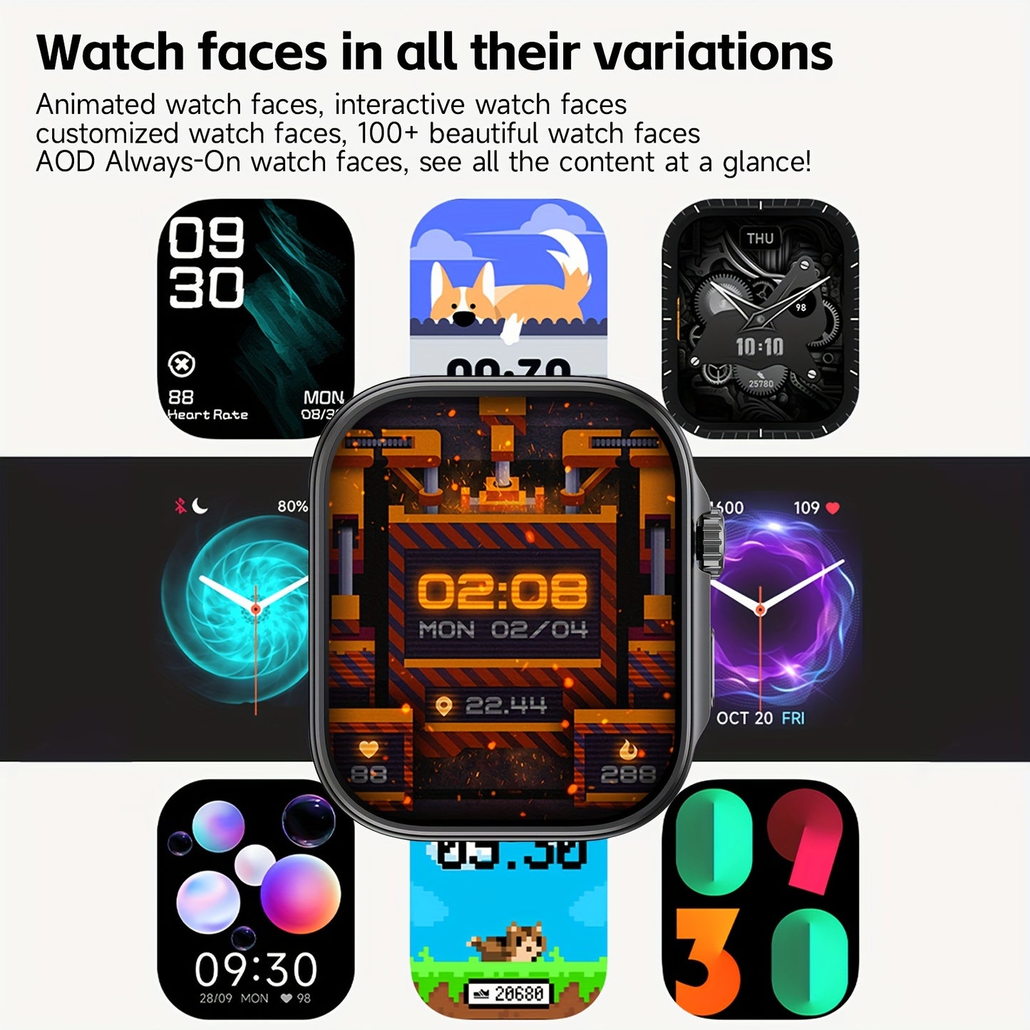 Smart Watch Full Touch HD Display, 100 Sports Modes
