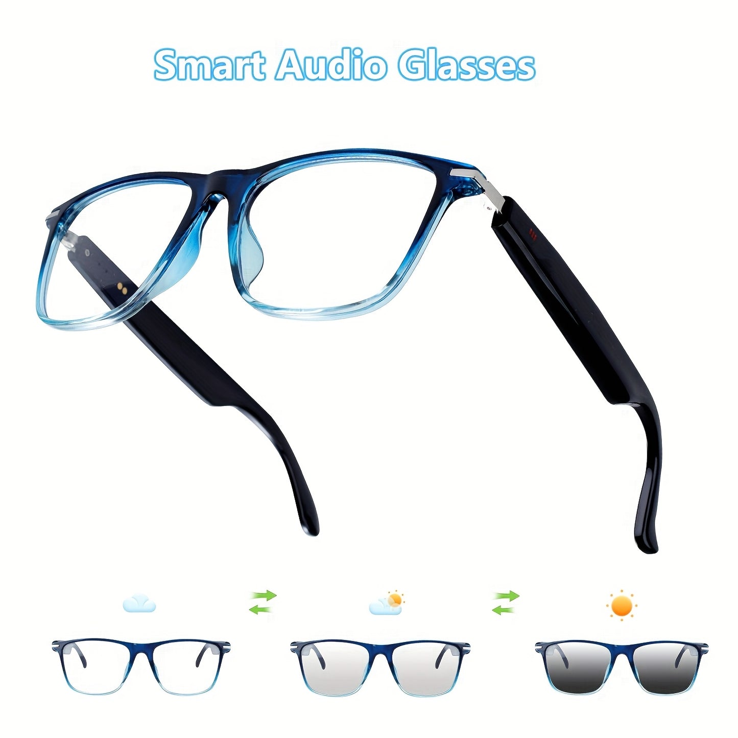 HVESBSFSY Smart Glasses AutoDimming AI Voice Assistant