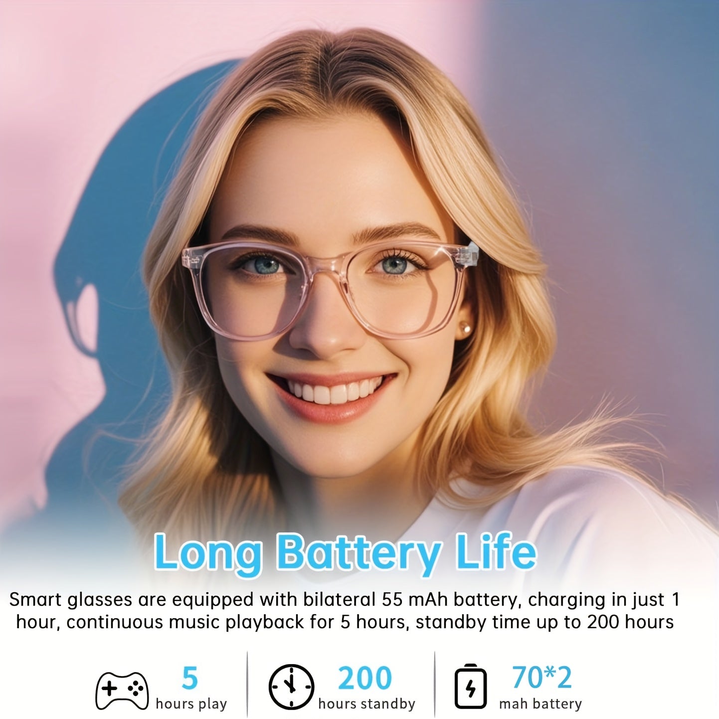 HVESBSFSY Smart Glasses AutoDimming AI Voice Assistant