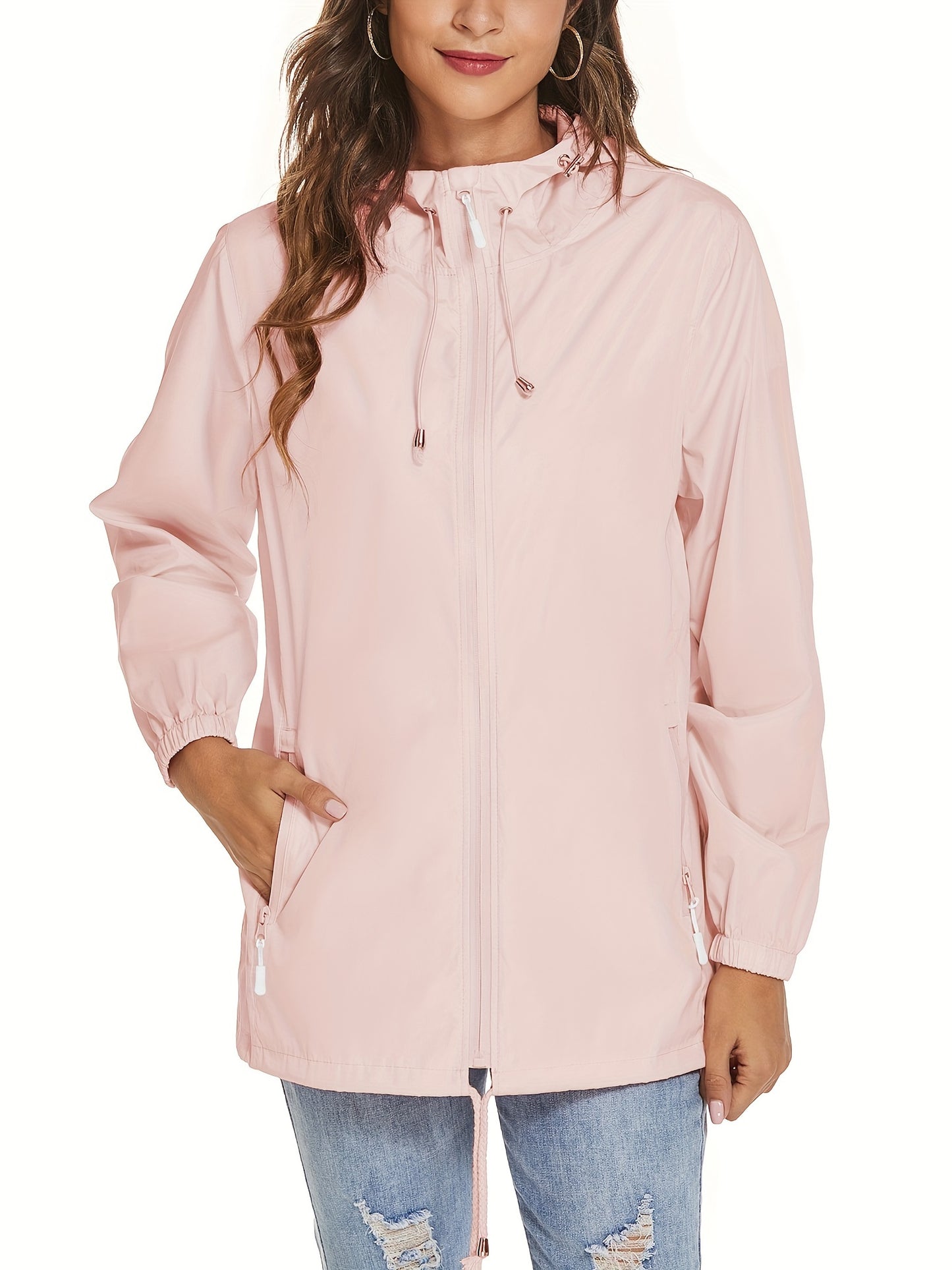 KTILG Raincoat Hooded Lightweight Polyester Outdoor