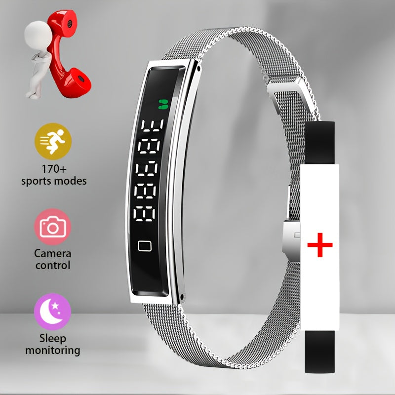 Intelligent Wristband Featuring a High-Definition Touchscreen, Made with a Zinc Alloy Casing, Equipped with a Sports Tracker And Step Counter - a Versatile Fitness Watch That Works with Both Iphone And Android, Has a USB Rech