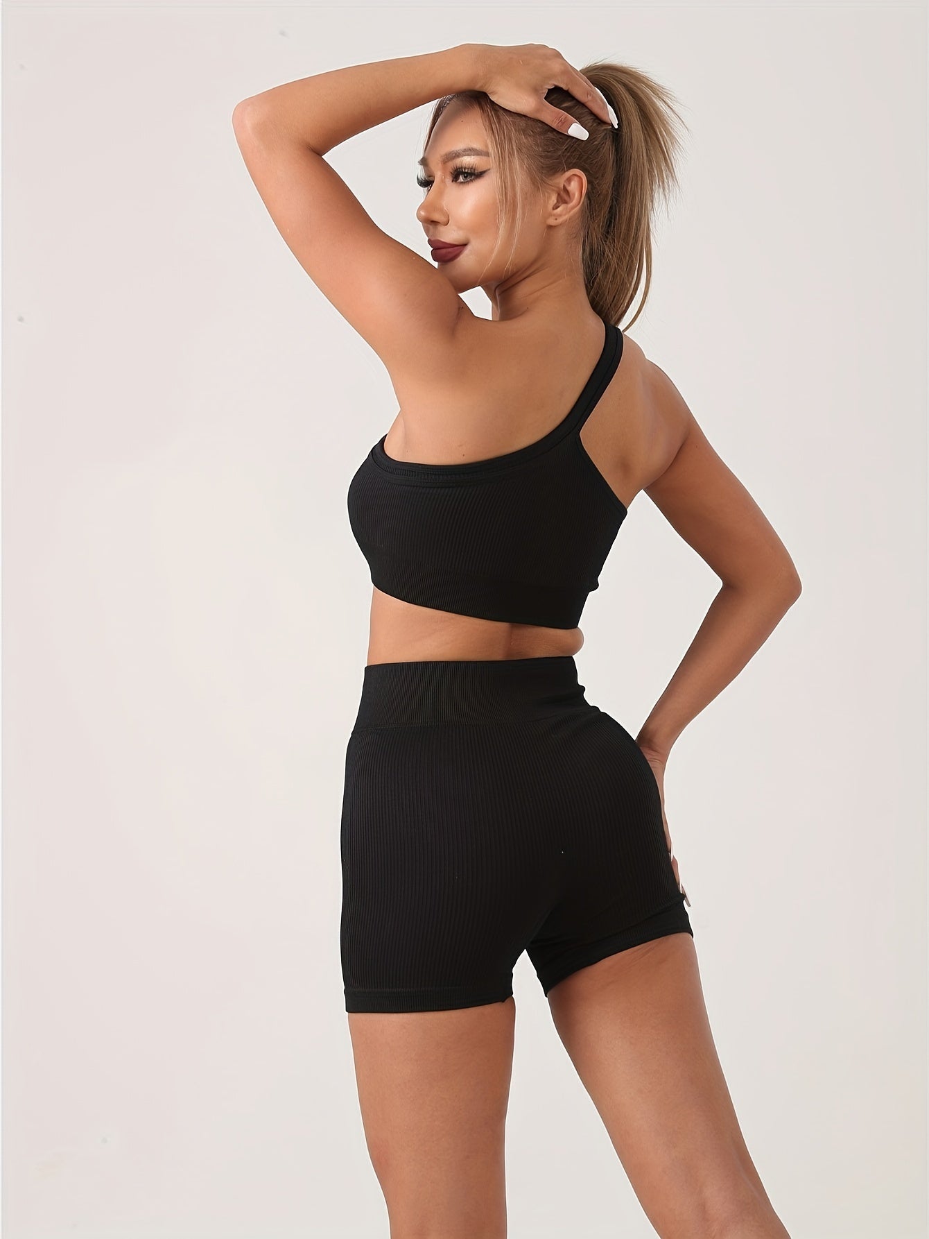 4pcs Seamless Yoga Set Workout Shirts Sport Pants Bra Gym Clothing Tracksuit Drawstring High Waist Running Leggings Fitness Suit