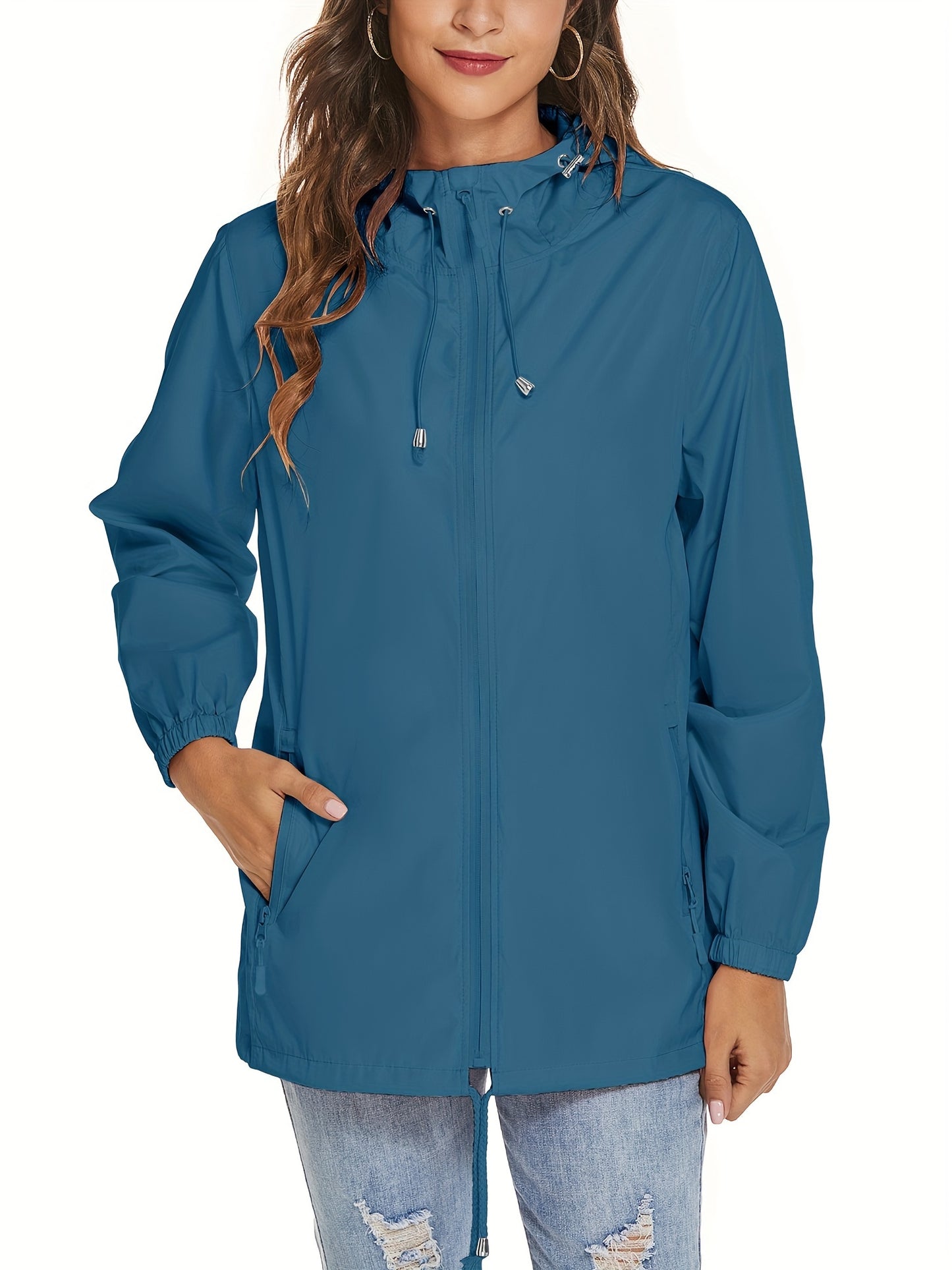 KTILG Raincoat Hooded Lightweight Polyester Outdoor