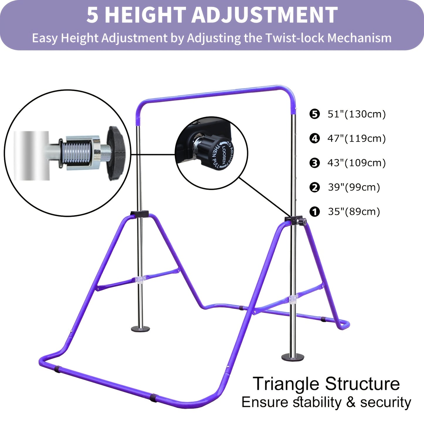 Adjustable Gymnastics Bar for Children Featuring Rings, Suitable for Home Use As a Folding Training Monkey Bar