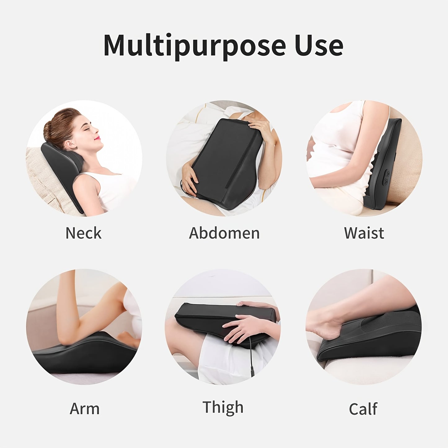 MASSTECK Shiatsu Back Massager Featuring Heat, Designed for Deep Tissue in The Neck, Shoulders, And Back, Offers 3 Massage Modes And 2 Heat Settings, Providing a 3D Kneading Experience for Overall Body, Perfect As Gifts for M