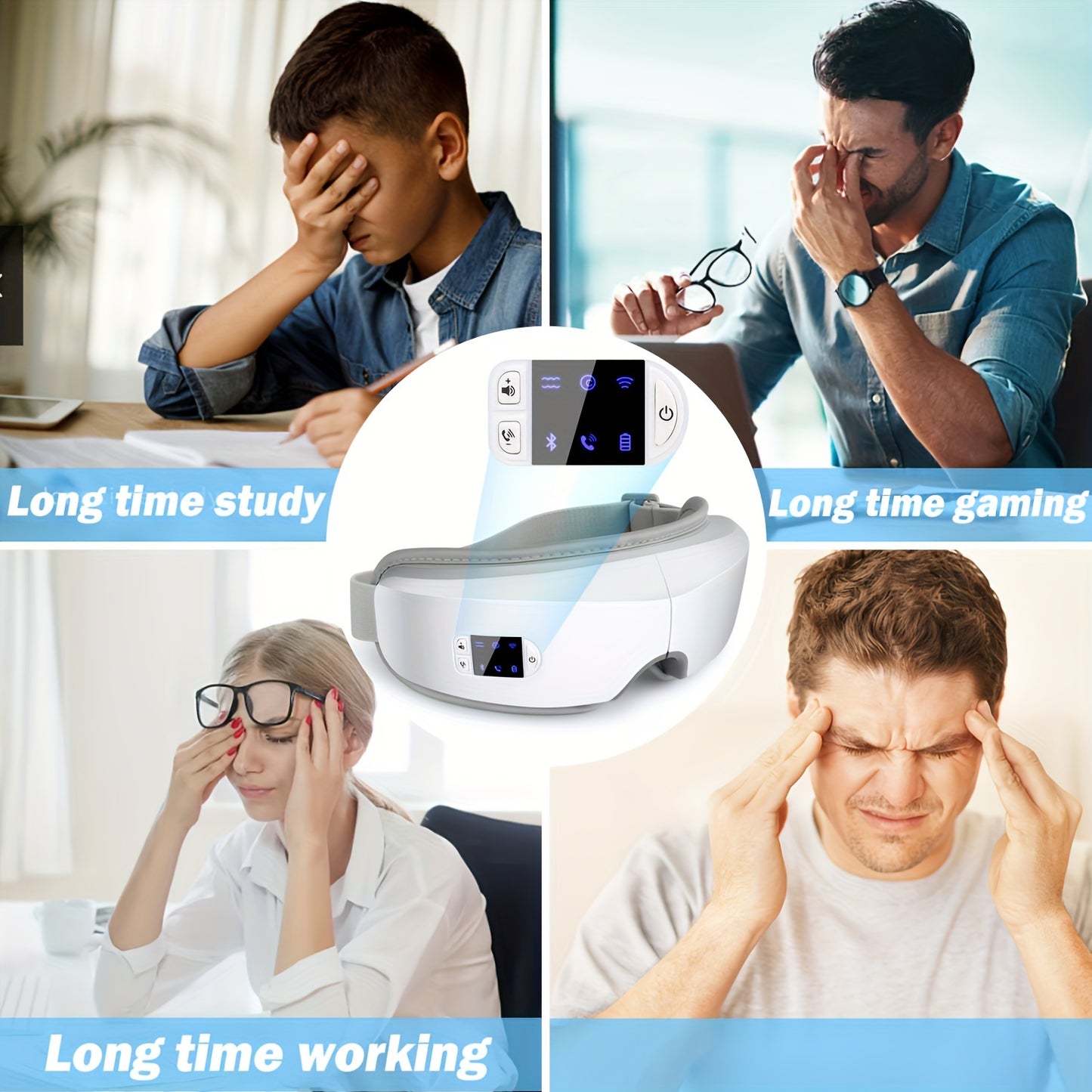 Eye Massager With 4D Pneumatic Massage Technology Pro