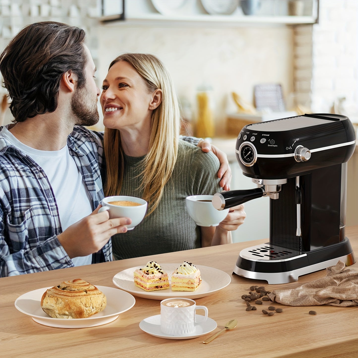 Espresso Machine With Milk Frother And 20 Bar Pressure