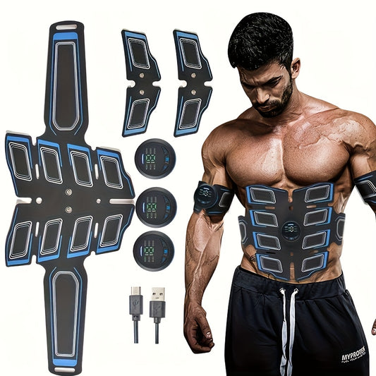 ABS Stimulator, EMS Stimulator, Muscle Training, Rechargeable EMS Fitness Massage Belt -6 Modes, 18 Level Intensity, Muscle Training And Physical Therapy Stimulator, Lithium Battery Power Supply, Can Be Used As A Gift For Men