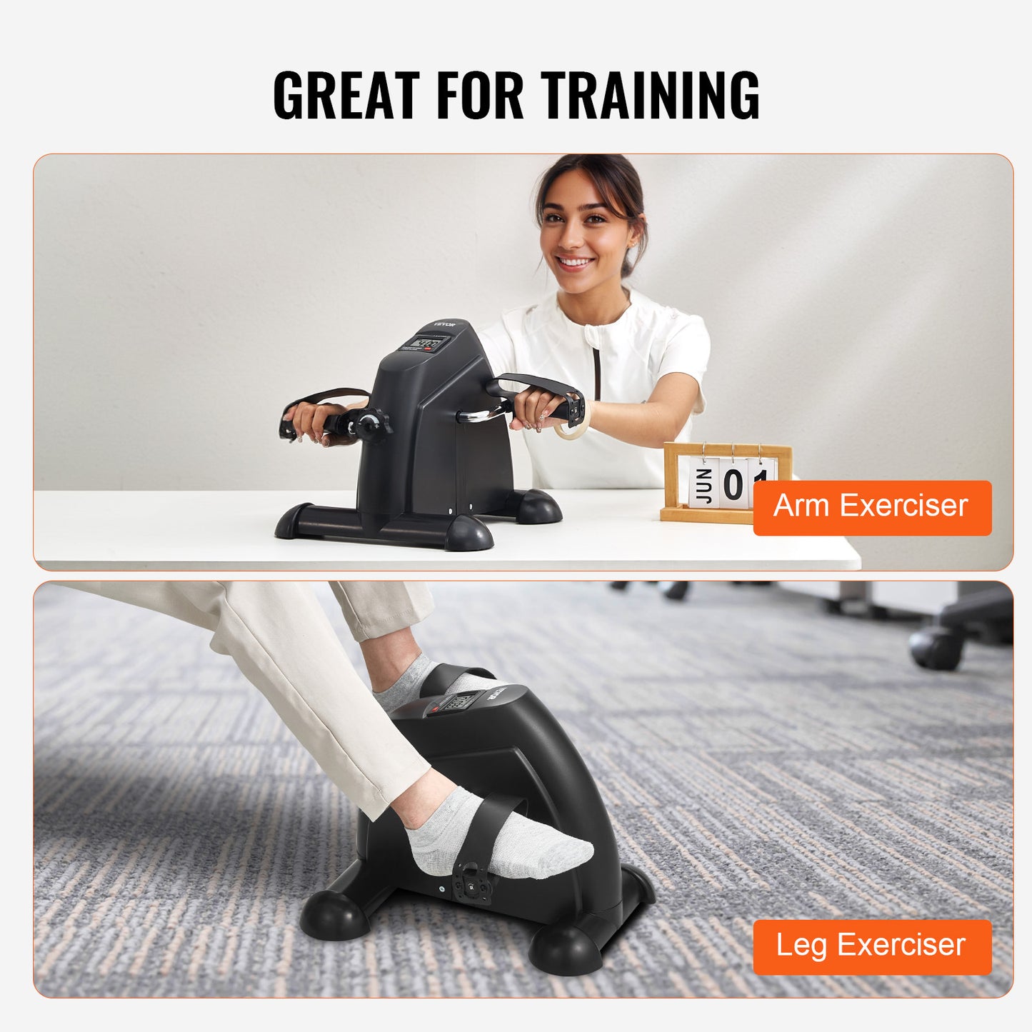 VEVOR Under Desk Bike Portable Compact Pedal Exerciser