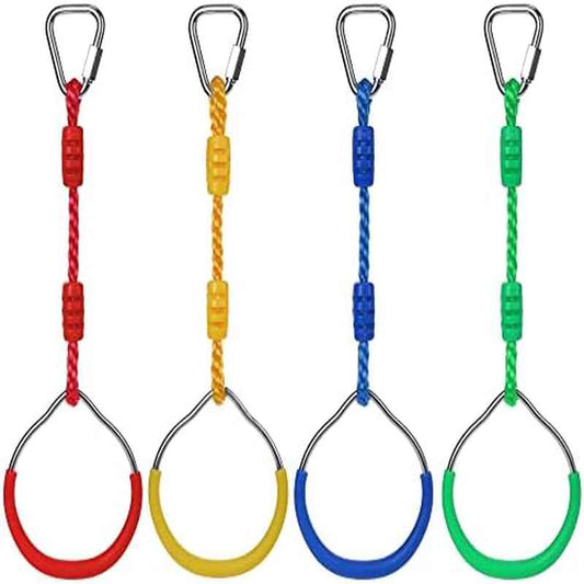 Kids Garden Ninja Gymnastic Rings | Colorful Design, Trapeze Swing Function, Rubber Material, Suitable for Home Use