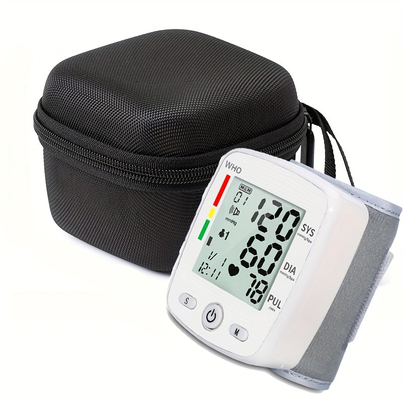 CHANG KUN Wrist Blood Pressure Monitor Digital BP Monitor Rechargeable BP Machine with Portable Storage Box, with 2x99 Readings Memory, Adjustable 5.4"-7.7" Cuff, Large LCD Display Voice Broadcast Portable Carrying