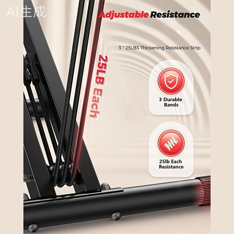 [Black Friday]Pink/Gray/Black/Red Row-N-Ride Squat Assist Trainer, Foldable & Easy Setup Exercise W/Adjustable Resistance, Home Training Machine For Arm, Glute & Leg Workout.Best Christmas Gift For Women/Men.