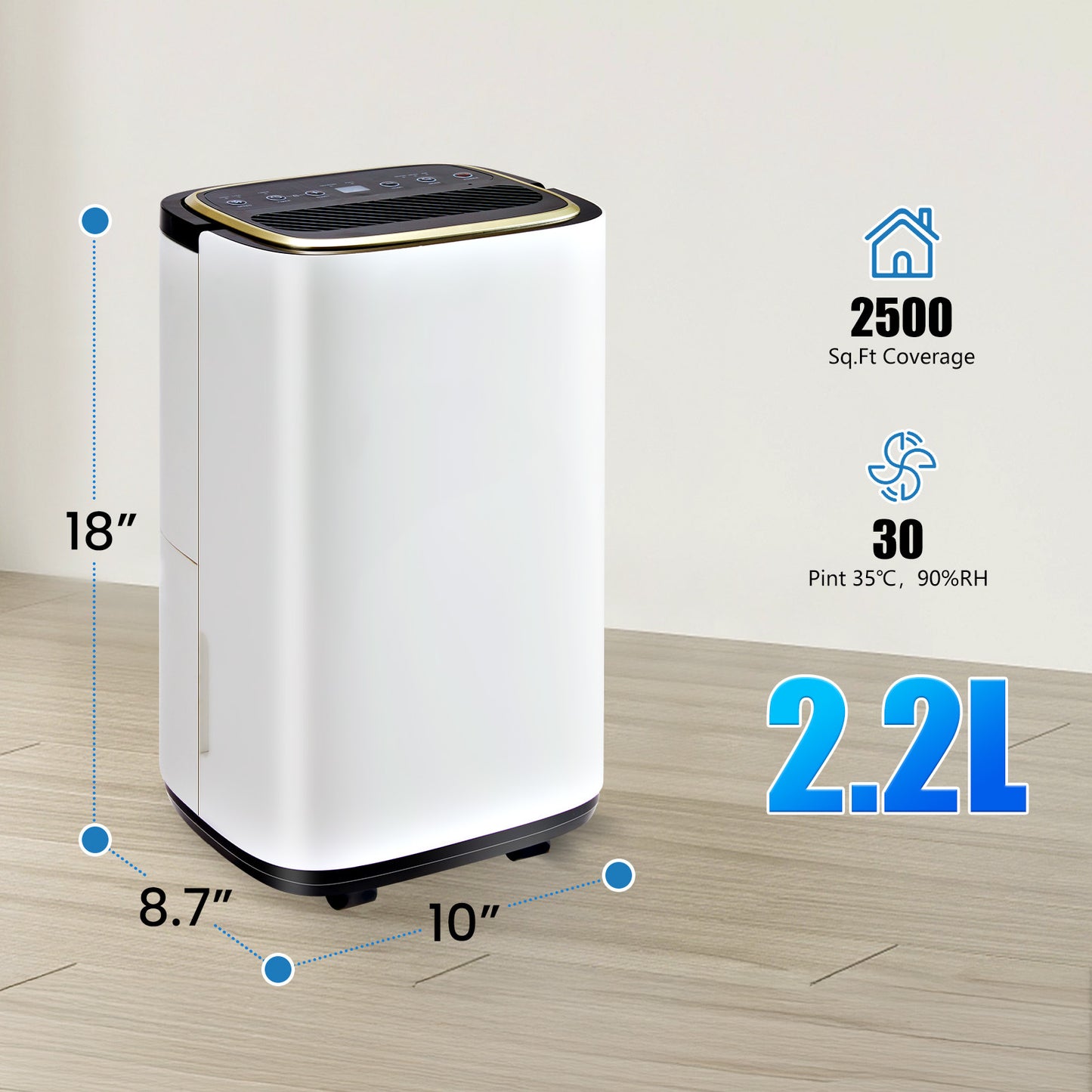 5500 Sq.Ft Energy Star Dehumidifier for Basement with Drain Hose, 50 Pint Portable Dehumidifiers for Home Bedroom Bathroom Large Room, Powerful Moisture Removal and Humidity Control