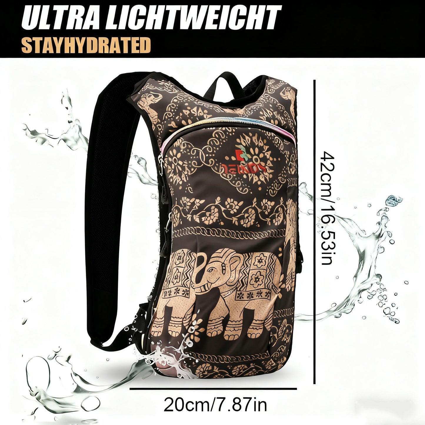 Laser Outdoor Backpack with 2-liter Water Bag - A Must-have for Holidays! Rave Water Bag Backpack, Suitable for Outdoor Activities Such As Hiking, Running, Cycling, Etc