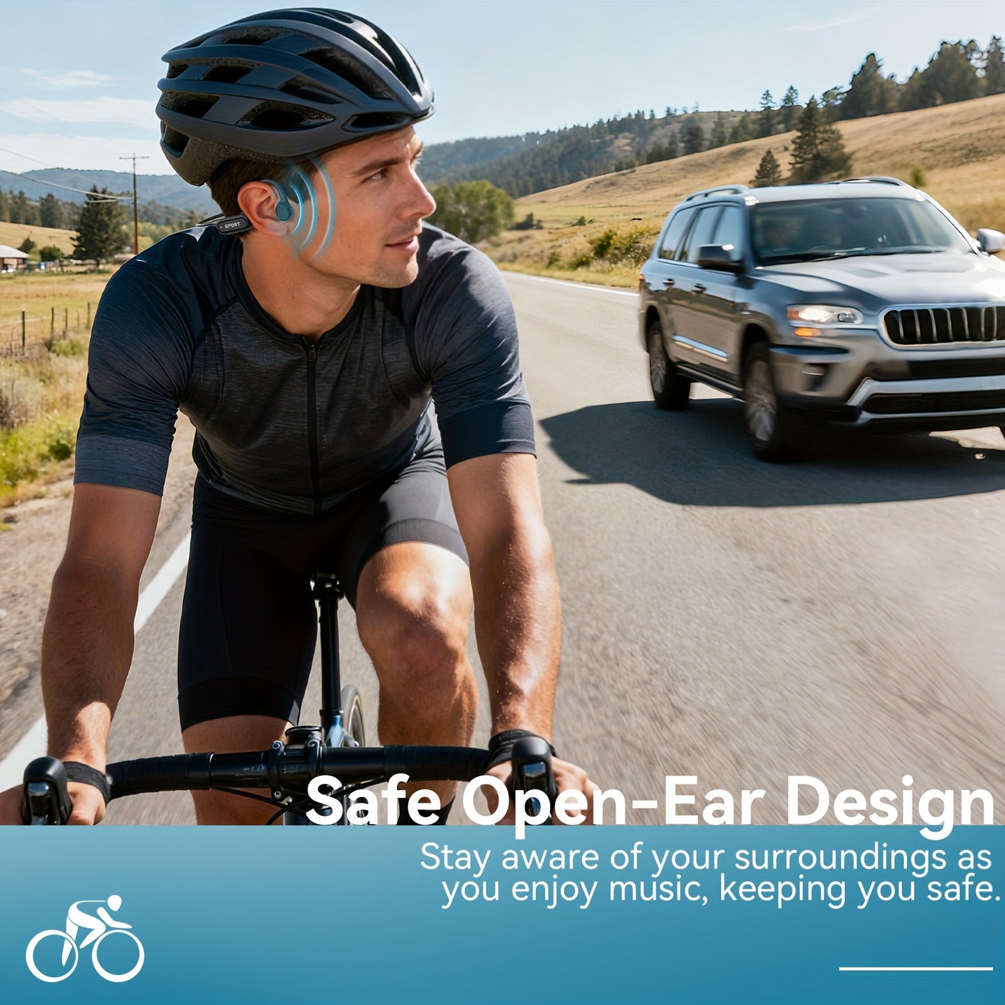 Viyawise Bone Conduction Headphones Open Ear Waterproof