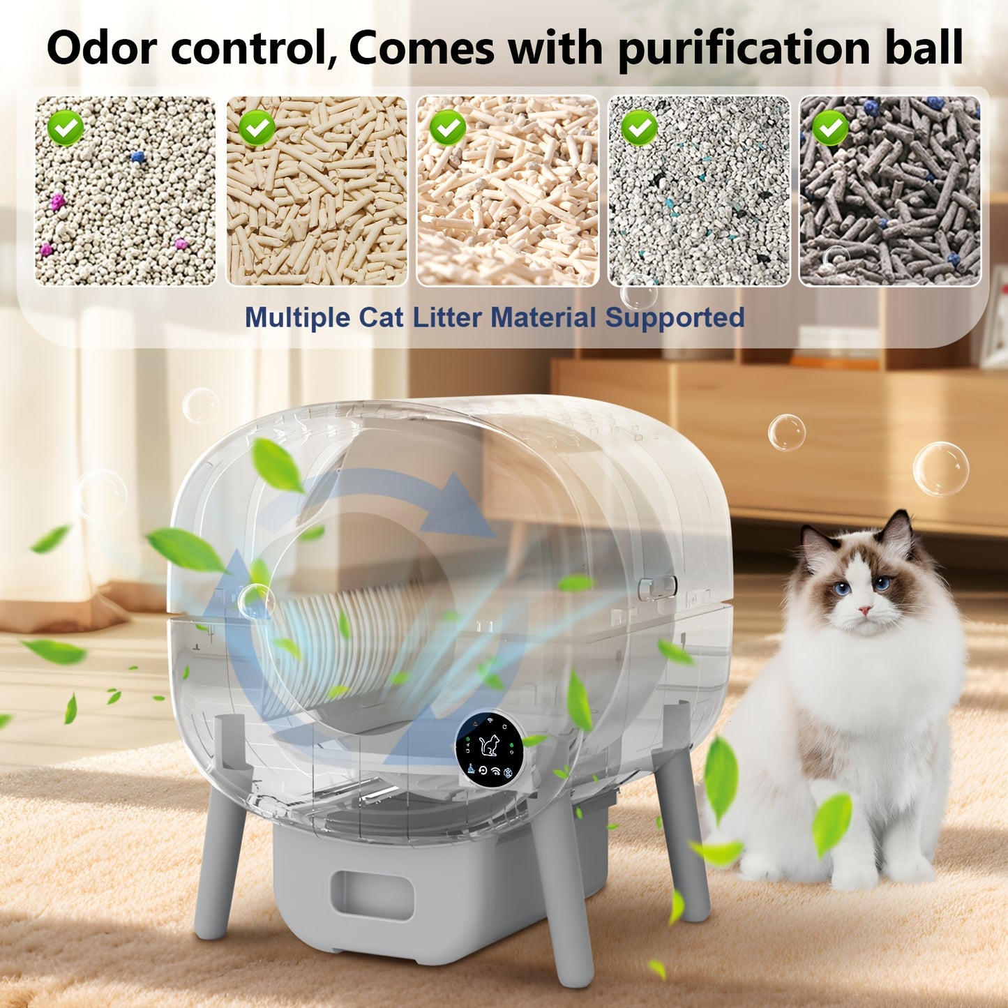 Cat Litter Box App Controlled Self Cleaning System