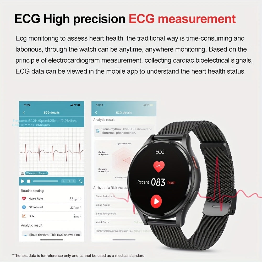 New Smartwatch for Women And Men 1.43-inch AMOLED Screen BT5.3 Calling 130 Sports Modes SOS AI Intelligent Voice Sports Tracking Message Reminders Fitness Tracker for IPhoneAndroid Ultra-Thin Smartwatch Wearable Smartphone