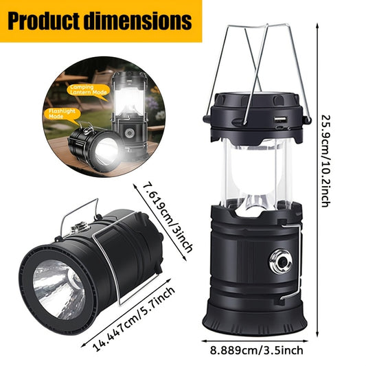 8pcs Camping Hand Lamps, Foldable LED USB Rechargeable Lights, Flashlights, Emergency Hanging Lamps, Camping Hurricane Equipment, Power Outage Supplies, Suitable for Indoor/outdoor Emergencies, Hiking, Power Outages, And Camp