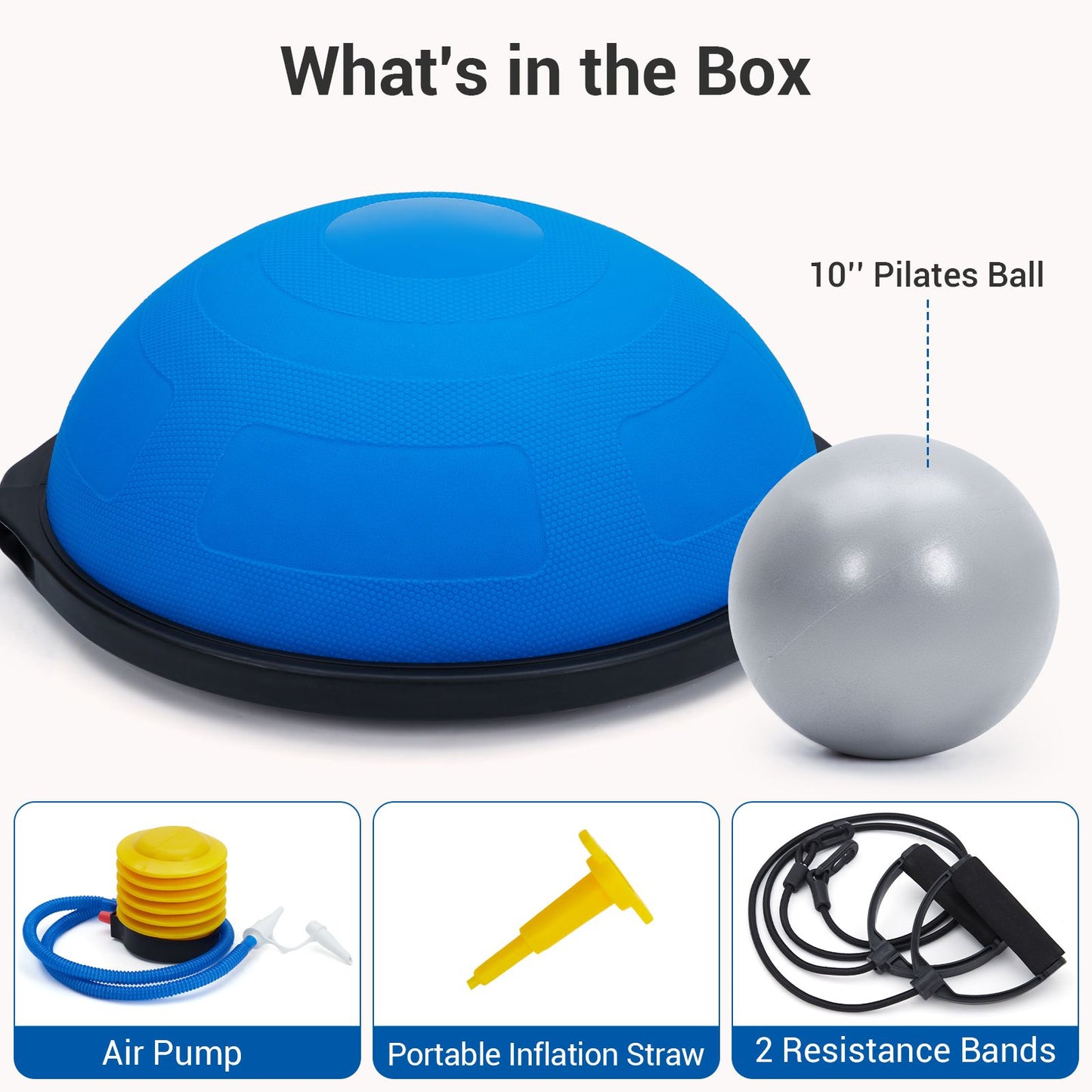 EUKER Inflatable Half Balance Ball With Nonslip Base