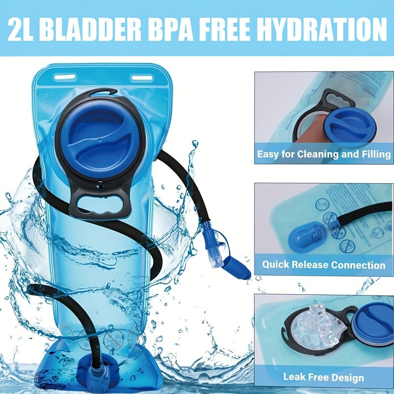 Outdoor Backpack Warm Water Bag, Containing 2 Liters Of BPA-free Airbag, Can Keep The Liquid Cool For Up To 5 Hours, Suitable For Running, Hiking, Cycling, Camping And Mountain Climbing.