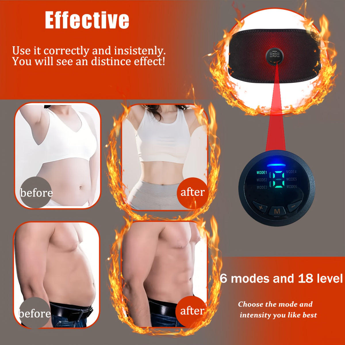 EMS Muscle Training Belt, Muscle Stimulator, Abdominal Massage Training Belt, Abdominal Muscle Massager, Adjustable Mode And Intensity Fitness Belt, Abdominal Massage Training Belt, Home Fitness Equipment, USB Rechargeable Ab
