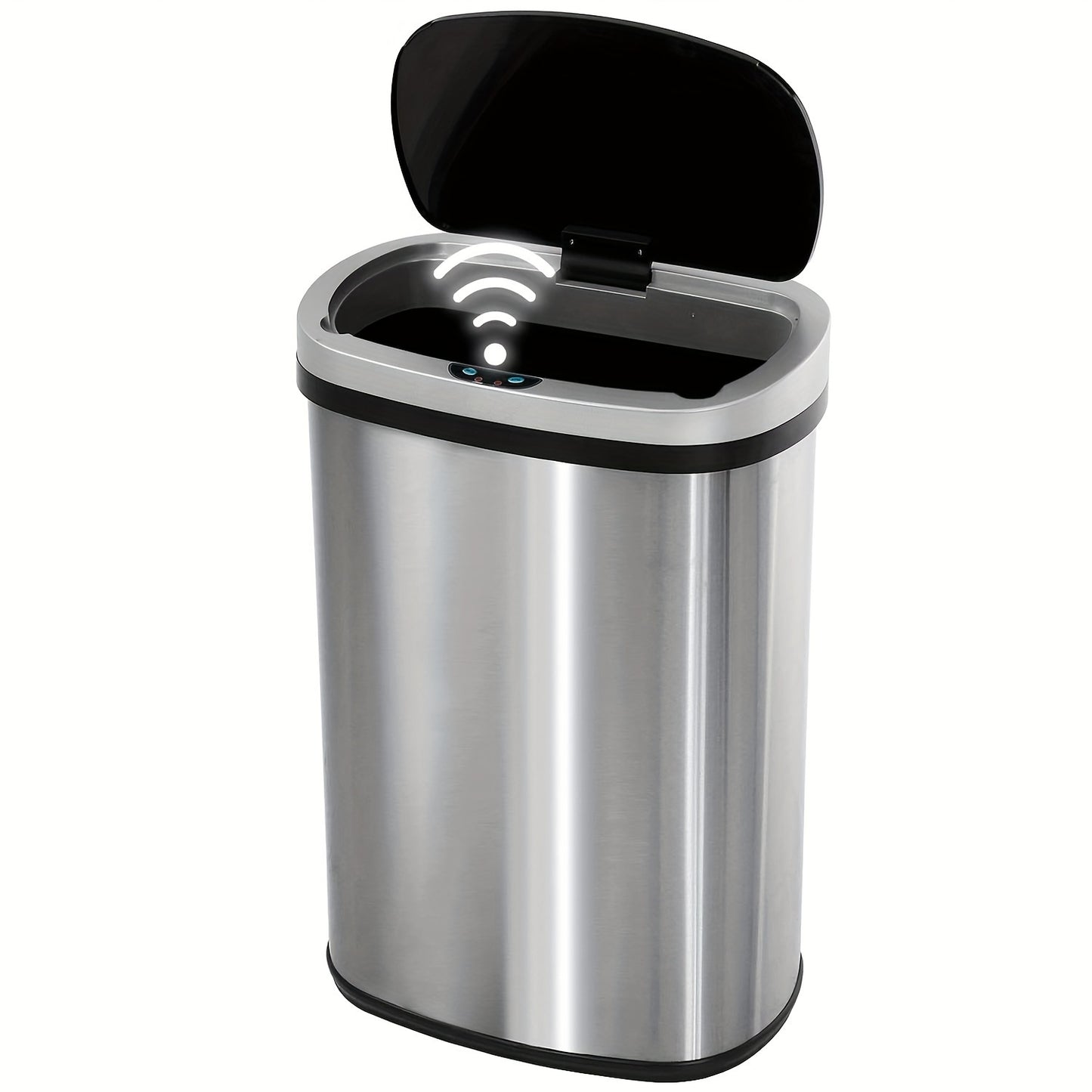 DOPINMIN Trash Can Brushed Metal Finish For Kitchen