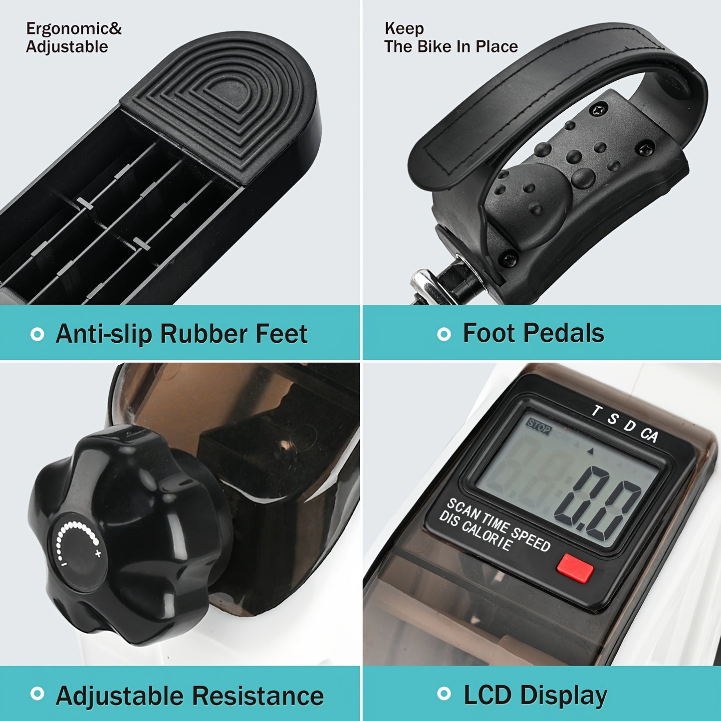 Portable Elliptical Trainer With 8-Level Resistance