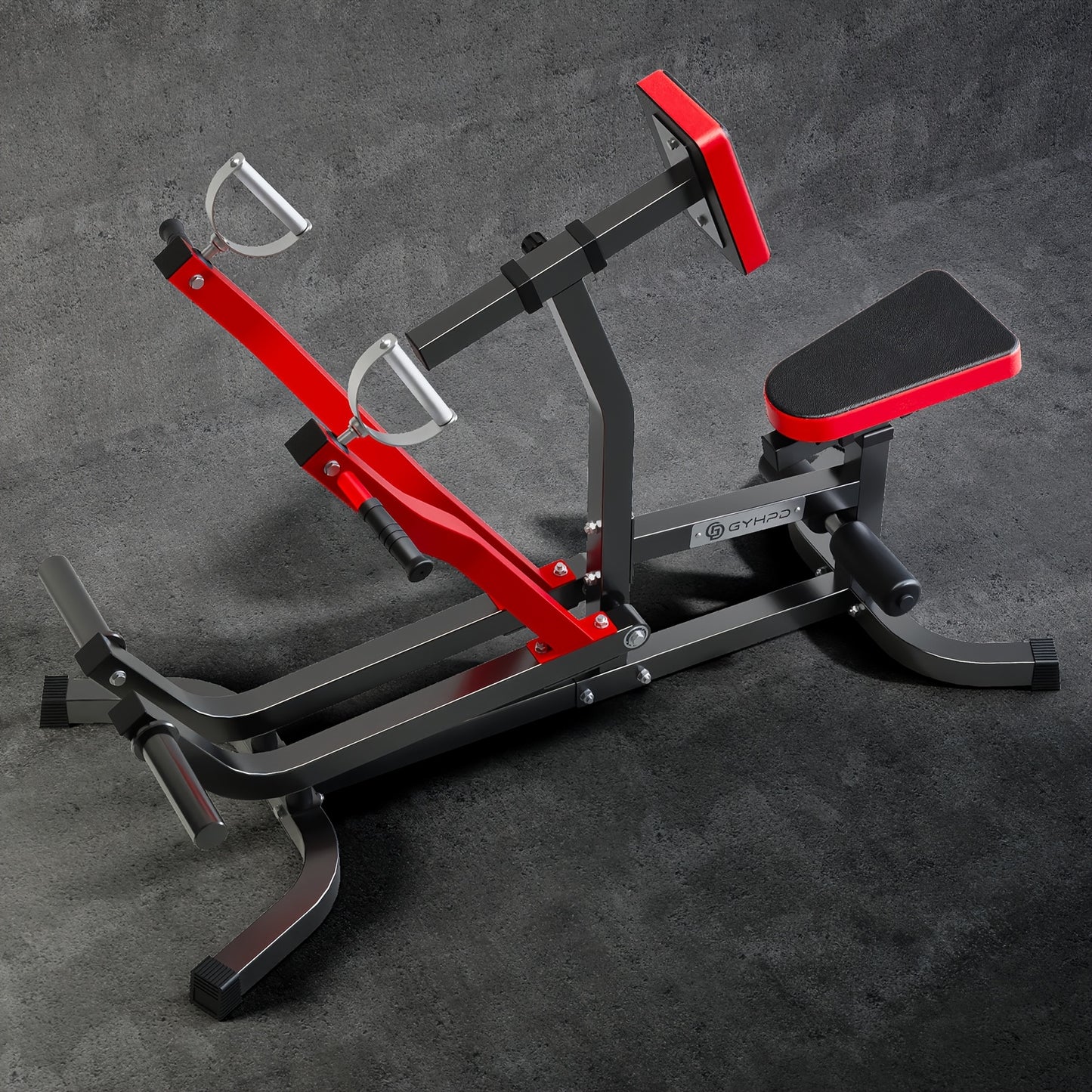 Seated Row Machine Back Chest Workout Plate Loaded Back Row Machine With Independent Converging Arms Multi Grip Positions With Rotating Handles Upper Body Workout For Home Gym Workout Station, Without Battery