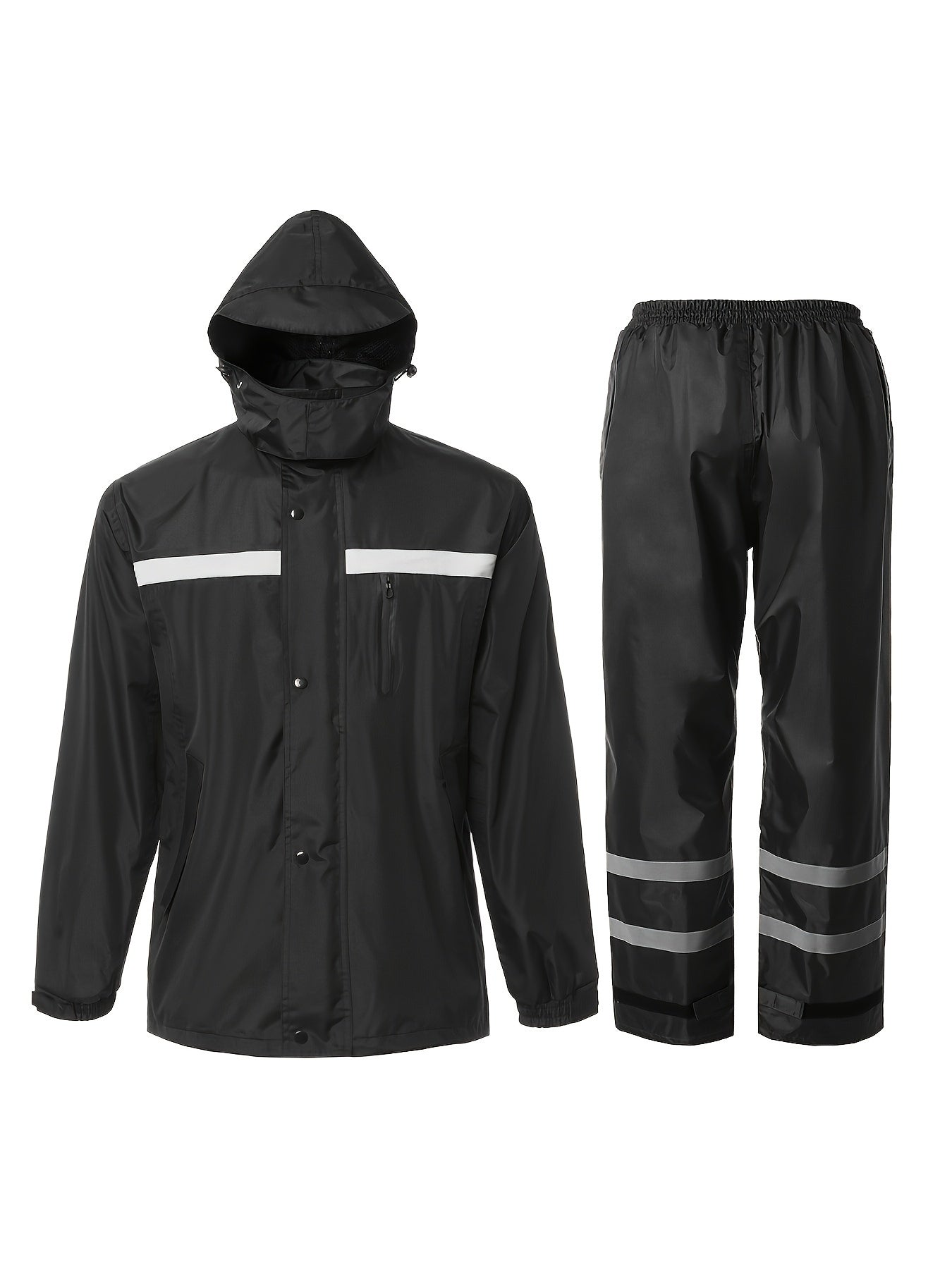 Men's Rain Suit High Visibility Reflective Jacket Pants