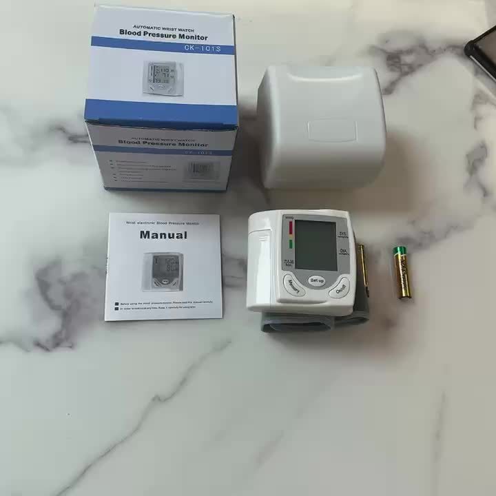 2pcs CHANG KUN Automatic Digital Wrist Blood Pressure Monitor with Adjustable Cuff & Heart Rate Monitor - WHO Accuracy Certified, Portable Design, Easy to Use for Home Health Management (CK-101S), Blood Pressure Monitor for H