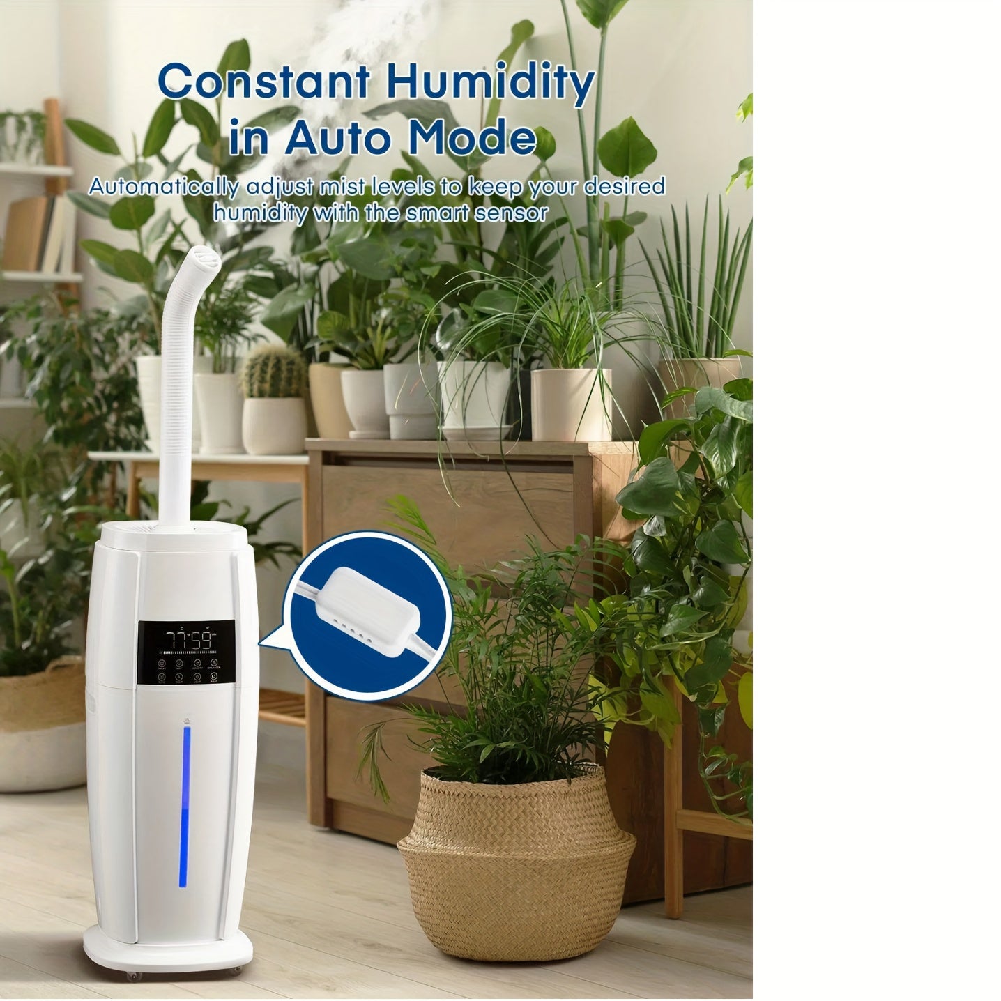 Humidifier Top-Fill Cool Mist With Smart Sensor And Remote