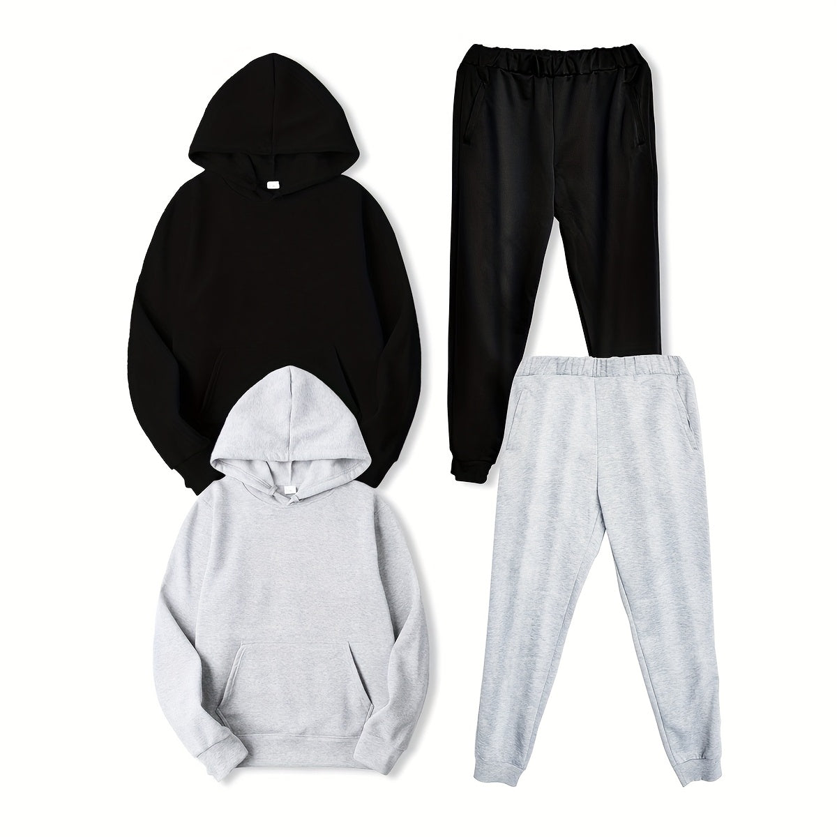 AGH Hoodie Set Polyester Tops And Bottoms Pack Casual Wear