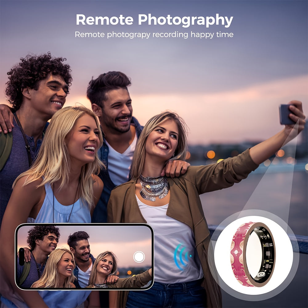 Smart Ring for Women - Activity Ring and Fitness Tracker with Step, Distance, Calorie, Menstrual Cycle Tracker, Health Rings for iPhone Android, No Subscription Fee, IP68 Waterproofing Intelligent Ring - Ideal Gift for Mom/Gi