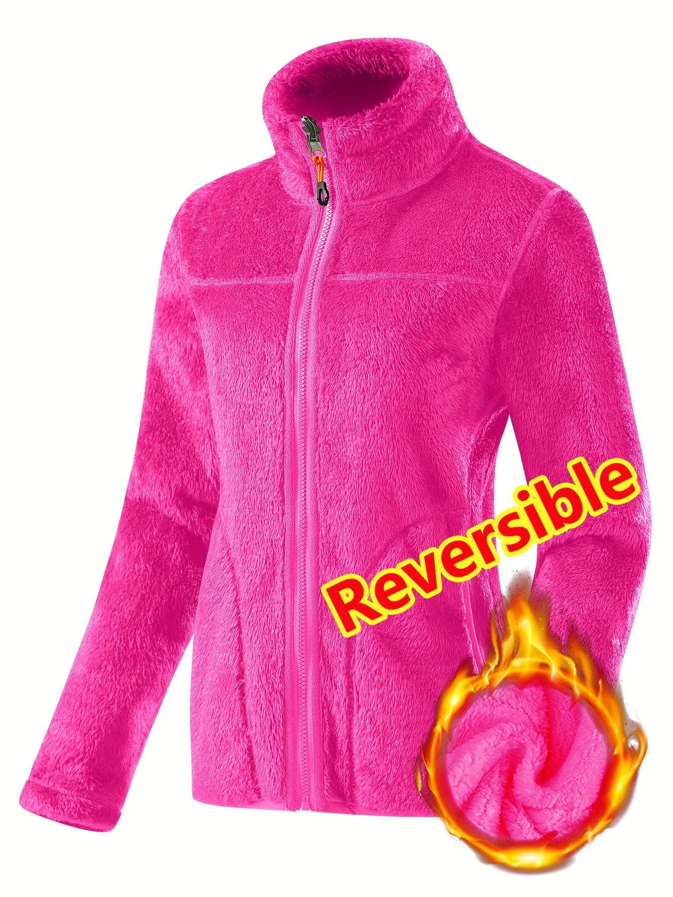 Jacket Reversible Fleece For Fall And Winter Daily Wear