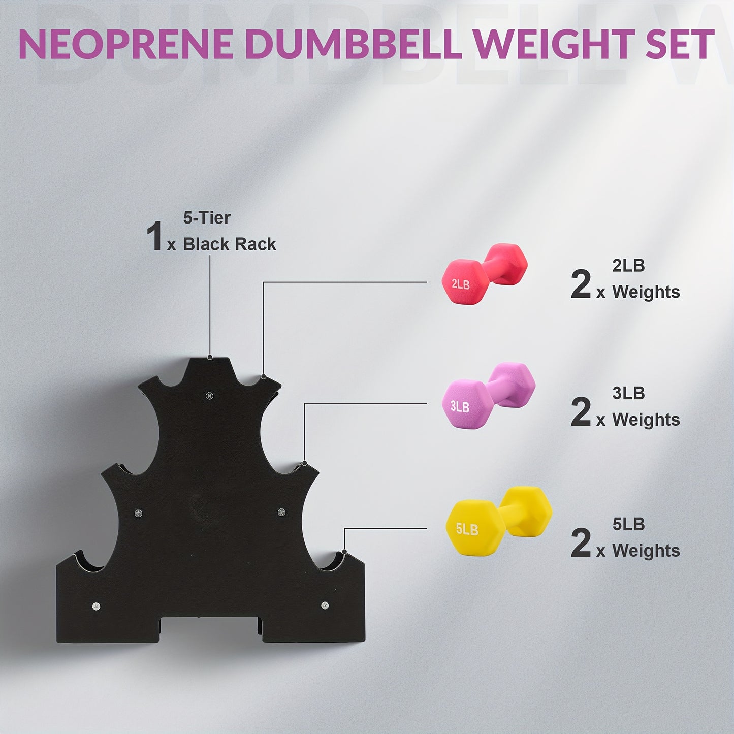 Brandon-Super Dumbbell Set Hexagonal Shape For Home Workouts