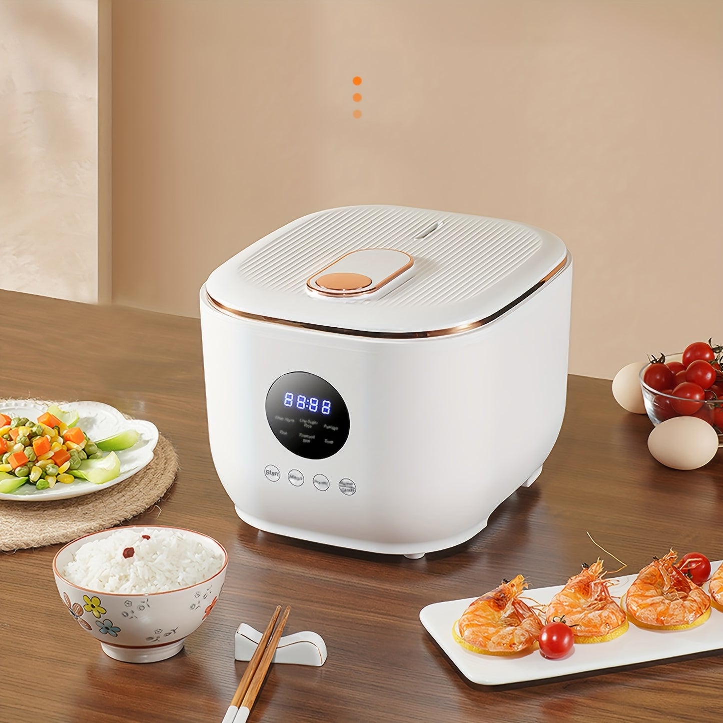 Yalulu Rice Cooker, Smart Electric Cooker, Touch Screen, Digital Display, 3L/ 101.44oz Capacity, Can Make, Porridge, Soup, 24-hour Timer And Keep Warm Function, Suitable For Home Use