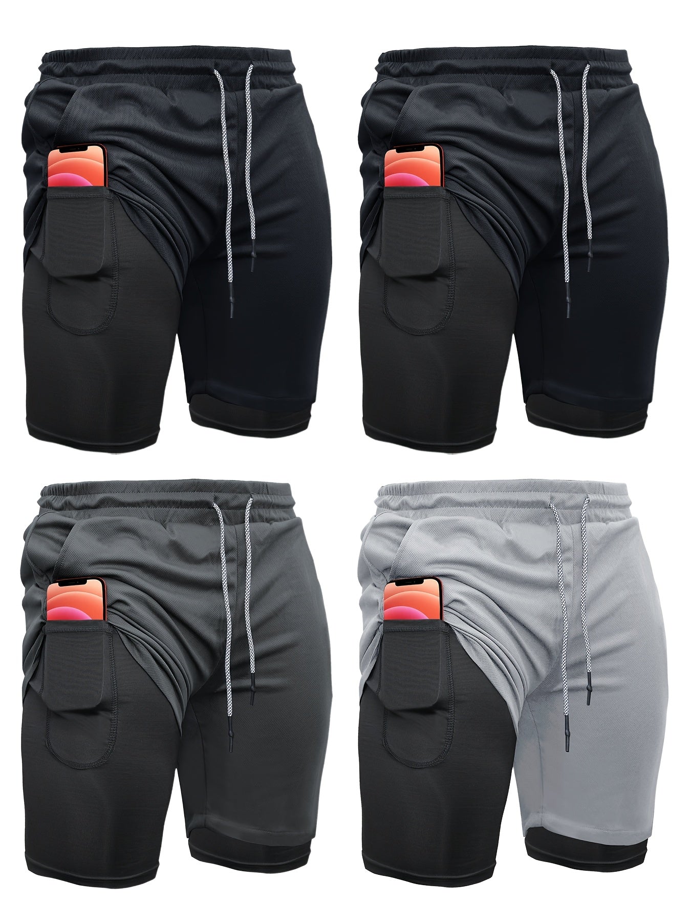 OEBLD Running Shorts Mens 2-in-1 For Summer Training