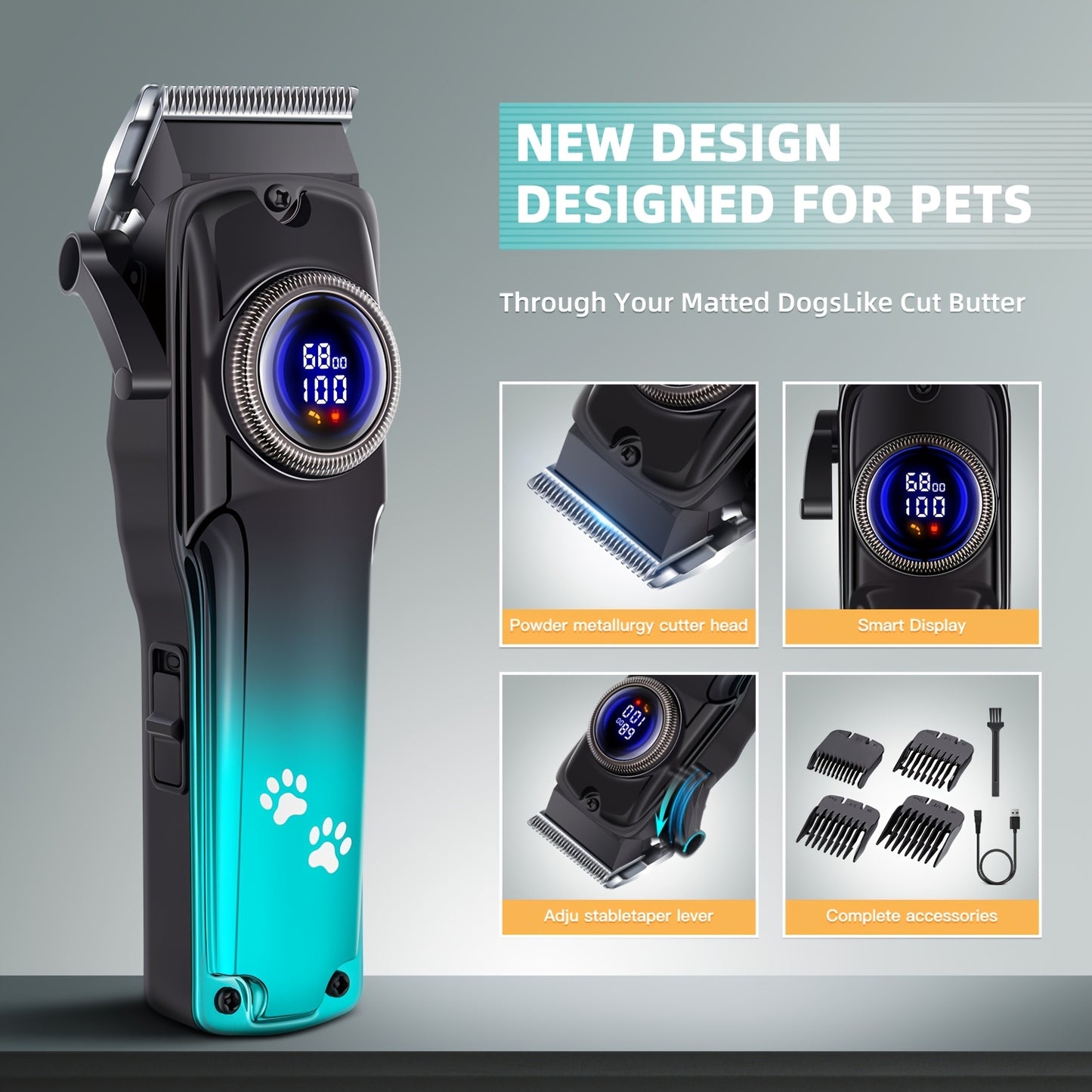 Pet Grooming Clippers G15 Cordless For Dogs And Cats