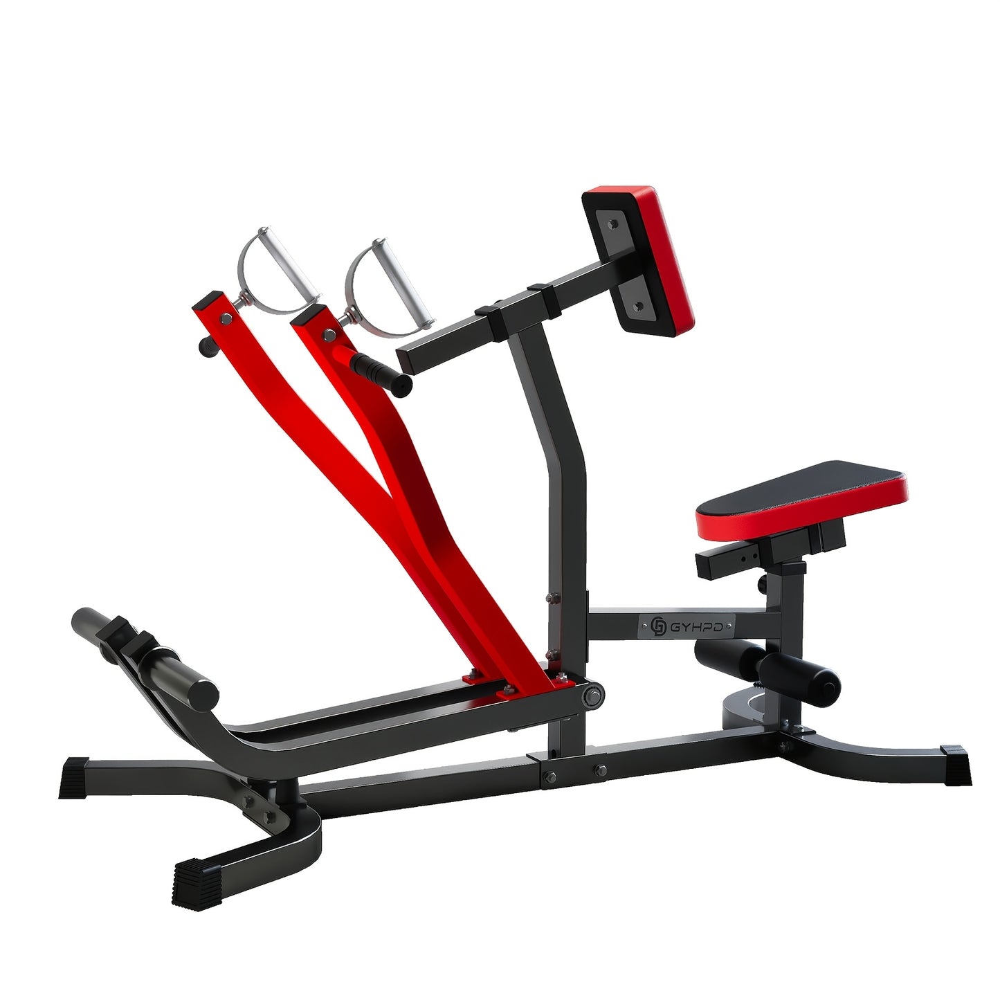 Seated Row Machine Back Chest Workout Plate Loaded Back Row Machine With Independent Converging Arms Multi Grip Positions With Rotating Handles Upper Body Workout For Home Gym Workout Station, Without Battery